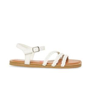 Steve Madden Kids JGEORGIA Flat Sandal, Black Leather, 13 US MSRP $49